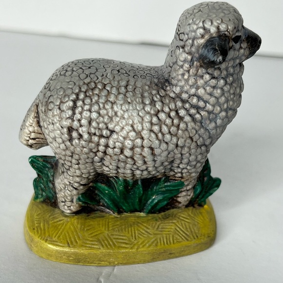 Vintage Hand Painted Byron Molds 1973 Ceramic Sheep In The Pasture Figurine - Picture 4 of 10